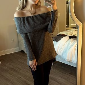 Grey off the shoulder sweater